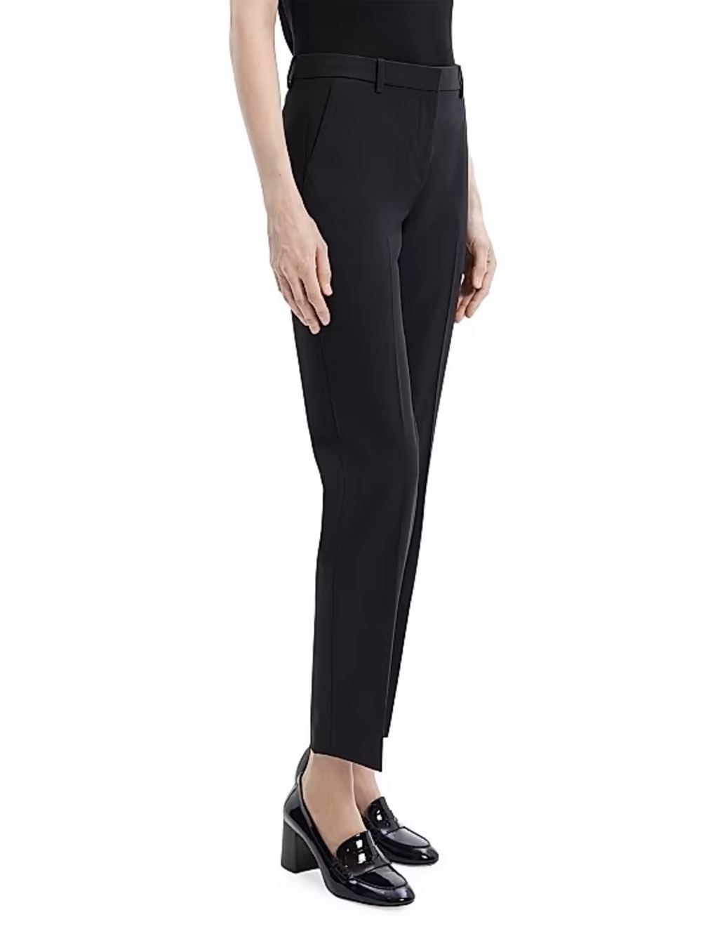 Theory Treeca Black Pull-on Wool Trousers